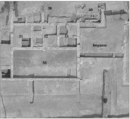 Fig. 14 – Martigny, Forum Claudii Vallensium. Chantier «Verger 2013», insula 8. Ortho- Ortho-photographie du secteur méridional du chantier.