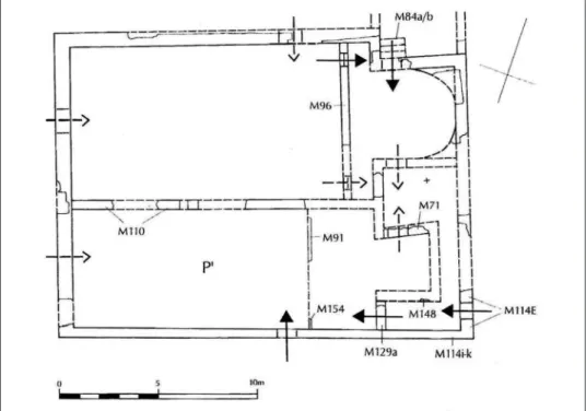 Fig.  8 – Martigny,  église  Notre-Dame  de  la  Visitation,  plan  restitué  de  la  phase  IIIb, V e siècle – première moitié du VI e siècle