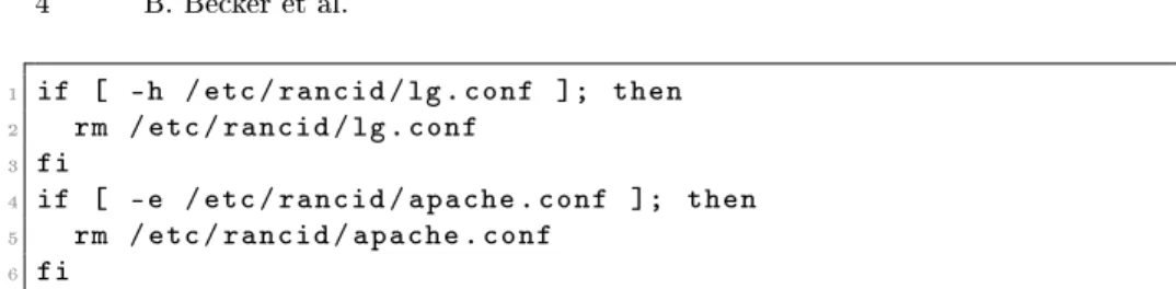 Fig. 1. preinst script of the rancid-cgi package
