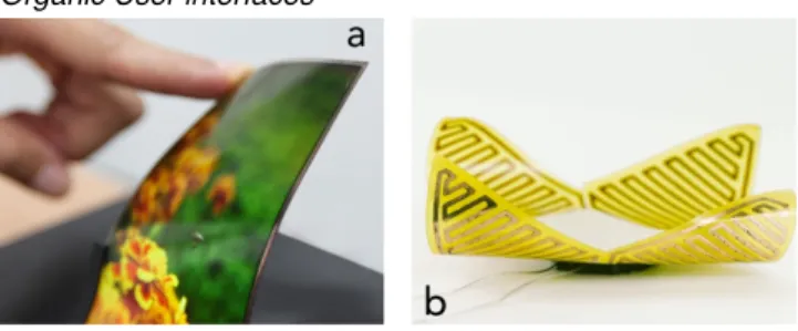 Figure 4 : (a) LG Flexible OLED; (b) Unimorph  