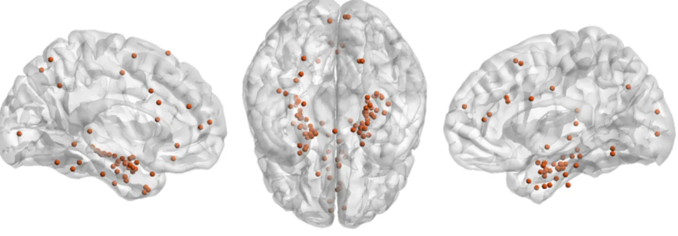 Figure 2 – Hybrid electrode locations in all patients. A total of 102 hybrid electrodes were 