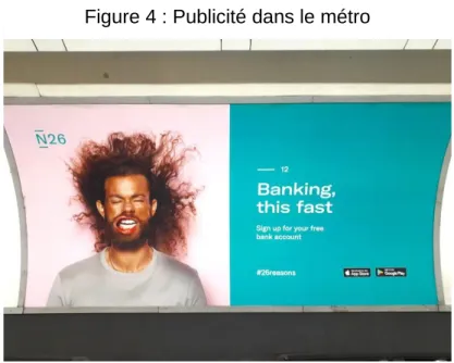 Figure 4 : Publicité dans le métro 