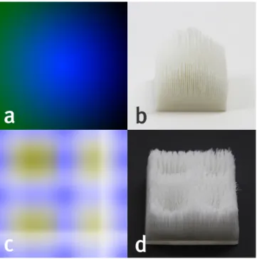 Figure  7  shows  the  bitmaps,  hair  rendering  and  printed  models. We use this method to create the conveyor panels  in the later section