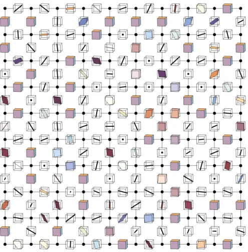 Figure 1. Simulation of a quantum spanning forest in the case of rank N = 3.