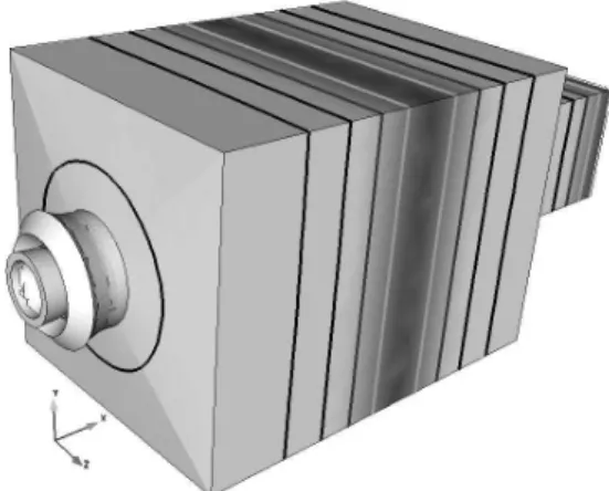 Fig. 4. Mode number 1 is the 1/4 wave longitudinal acoustic mode (P ′  modu-lus).