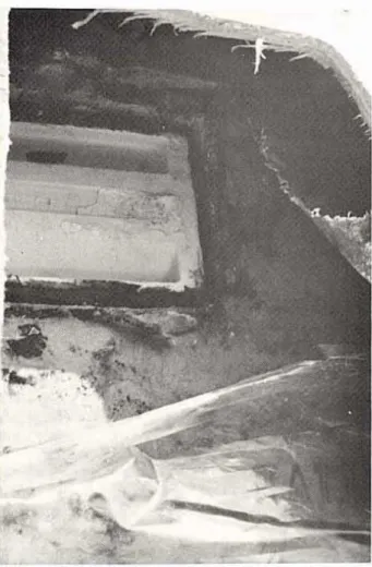 Figure  9 .   Sheathing  cutback  behind  soap  d i s h  
