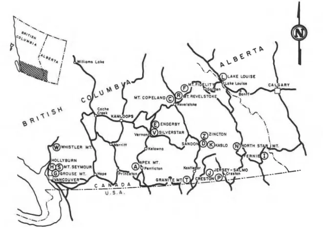 FIG.  1.  Location  of  snow  measuring  stations. 