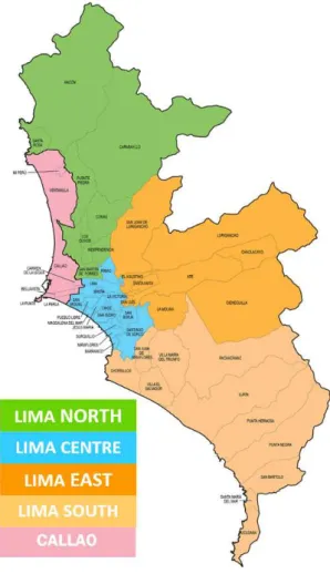 Figure 5 – Map of Lima Metropolitana 