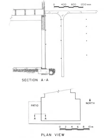 Figure c. Plot plan and foundation cross  section-House  3. 