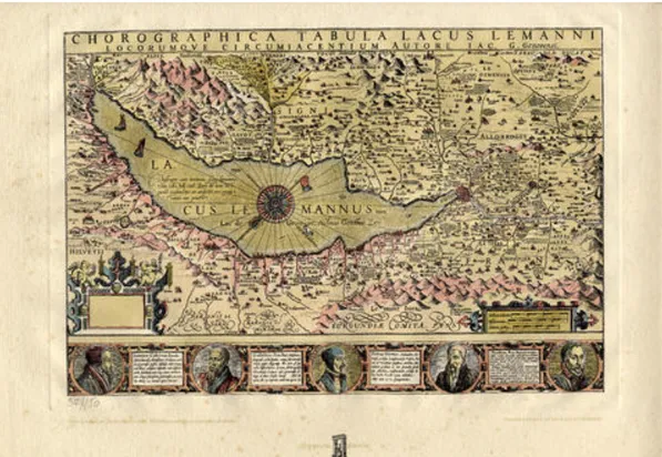 Figure 5 : La carte du pasteur Jacques Goulart de 1605  (fonds TeTU) 