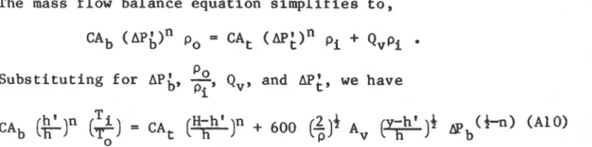 Table  A1  Measured  and  Estimated  Flow  C o e f f i c i e n t s ,   Exponents  and  Neutral  Pressure  Levels 