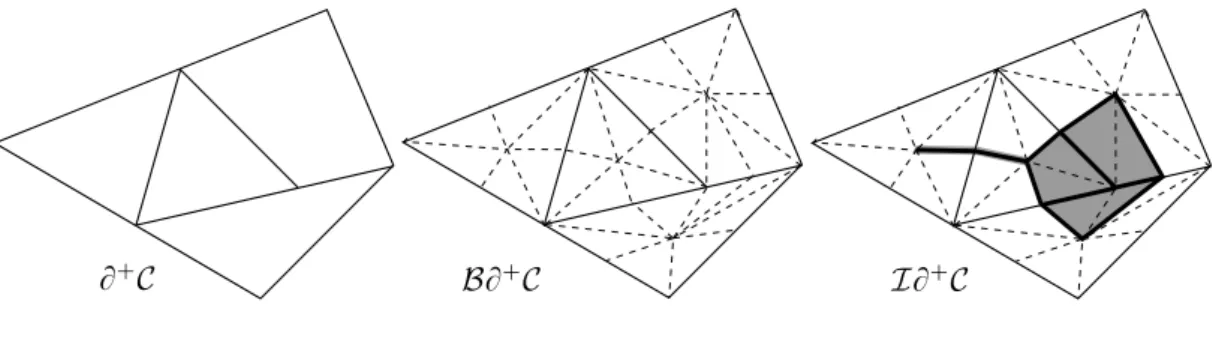 Figure 7. The complexes B ` C, B B ` C and I B ` C.