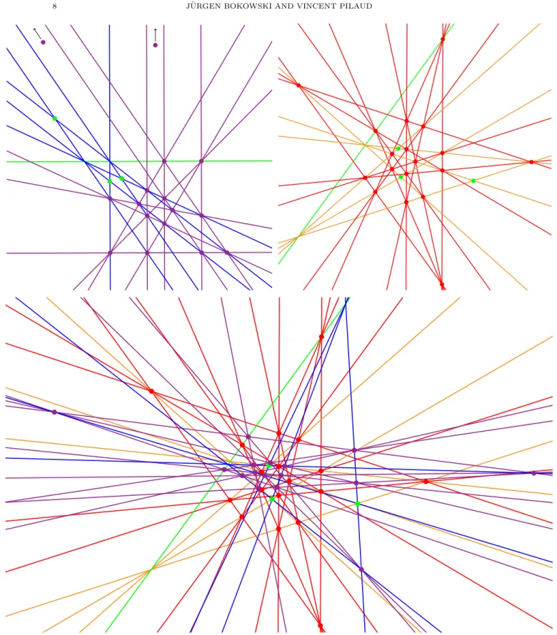 Figure 6. A (37 4 ) configuration built from deficient (20 4 ) and (18 4 ) configura- configura-tions