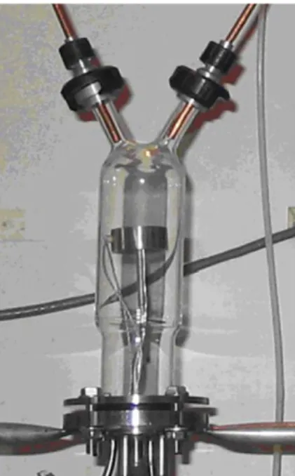 Fig. 2. Deposition system 1. Precursors' bubblers 2. Radiators. 3. Deposition chamber 4