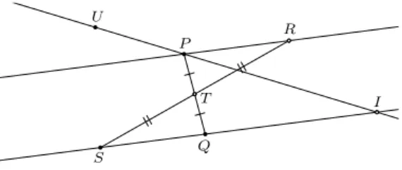 Figure I. 3.4. One can decide whether two lines intersect or not.