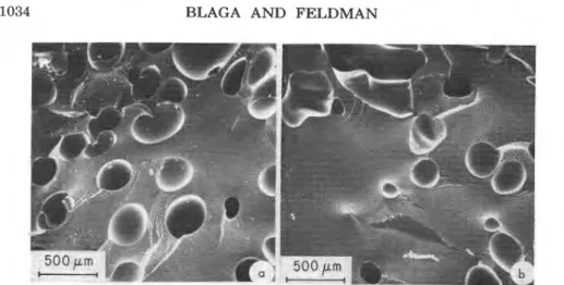 Fig. 1.  SEM  photomicrograph of  fracture surface:  (a) unblended  PU; (b) PU-DBP  (ratio of  1o:l)