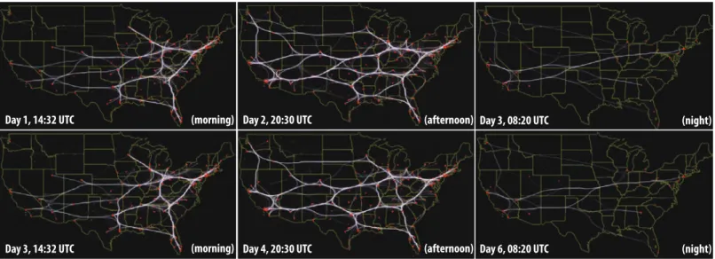 Figure 1: Streaming visualization for 6-days US airline flight dataset (Sec. 3.2)