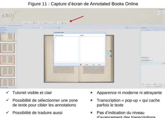 Figure 11 : Capture d’écran de Annotated Books Online 
