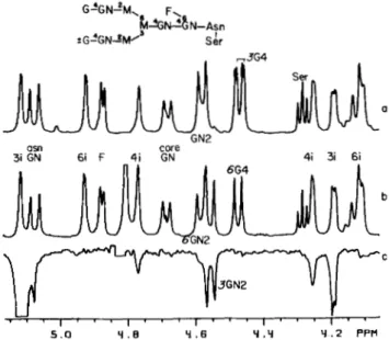 FIG.  2.  Sequence  determination  for  the  biantennary  com-  plex glycopeptides GG and GGN