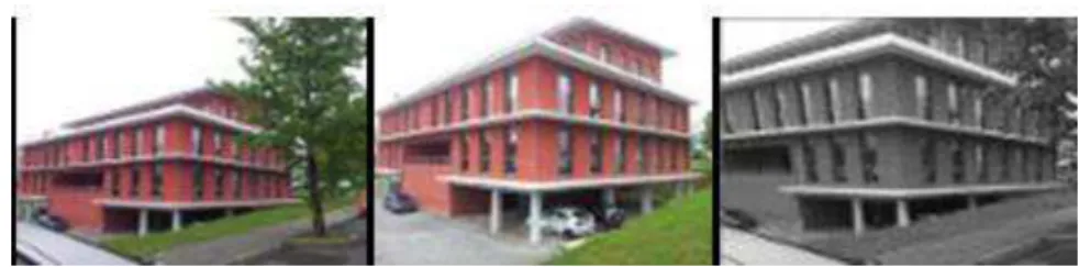 Fig. 12. Successful Alignment. From left to right: test image, model image and rectified image 
