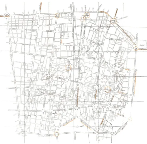 Figure 2. The 1937 plan of Tehran,  which  became  known  as  Map  of  Streets  (khiyabanha)