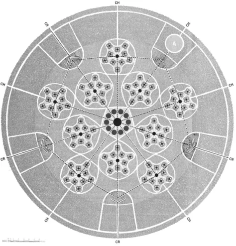 Figure 7. Gruen’s diagram for “the  cellular metropolis” of tomorrow: 
