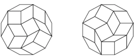 Fig. 9. The first deficient pair of tilings of the unitary 12-gon.