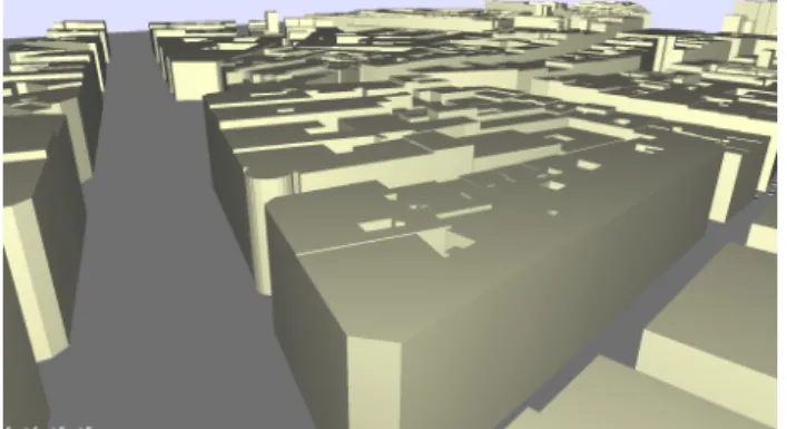 Figure 1: LOD1 3D city model (Paris VI). Source: