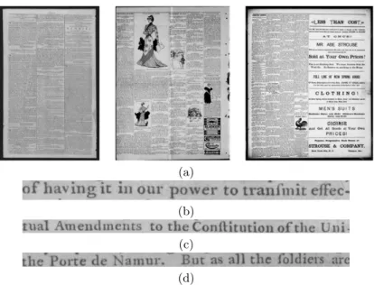 Fig. 1. Examples of historical documents from the Chronicling America newspapers used in CLEF HIPE 2020.