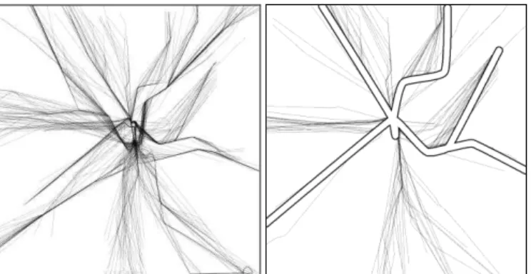 Figure 4. Design configuration and accumulation maps  without shading (left), with shading (right)  To push forward the investigation in order to identify the source  of  these  circular  shapes,  the  user  can  take  advantage  of  tools  provided by Fro
