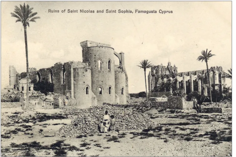 figure 14. hagios epiphanios, hagios georgios, Saint nicholas,c. 1900. postcard by J.p