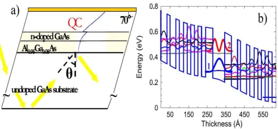 FIG. 1: (a) Schematic view of the sample. The arrows represent the optical path of the incident beam in the reflectivity measurements