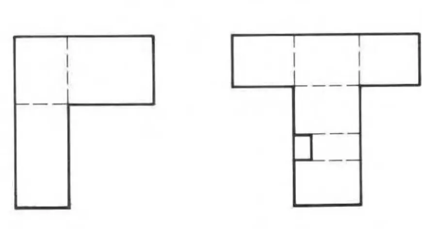 Figure  14. Dividing roof areas to avoid reentrant corners. 