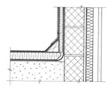 Figure  4.  Section at parapet as installed. 