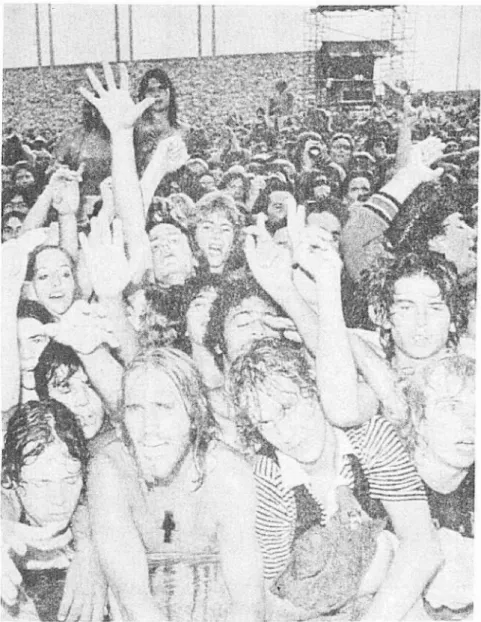 Figure  5.  Toronto  S t a r   newspaper  photograph, taken  from  the  stage,  shows  the  dangerously  dense  crowd 