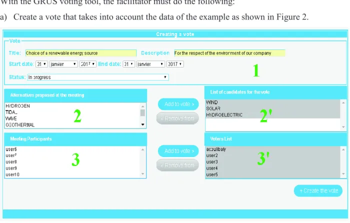 Figure 2: Voting creation Screen