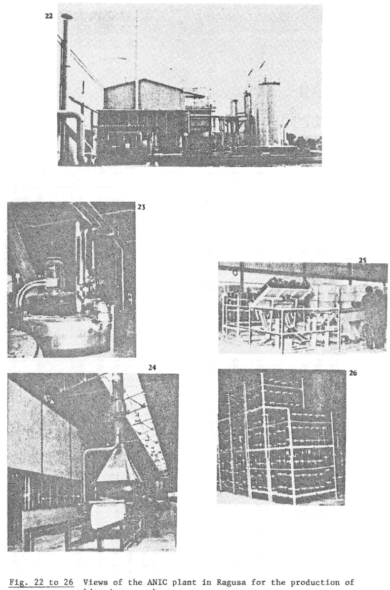 Fig. 22 to 26 Views of the ANIC plant in Ragusa for the production of bituminous membranes.