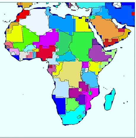 Figure  S4.  Relationship  between  soil  fertility  stress, SF,  and  adjustment  factors  (K adj,x )  for  the  maximum  canopy  cover (x =  CC max ) and water productivity (x = WP) as determined by calibration