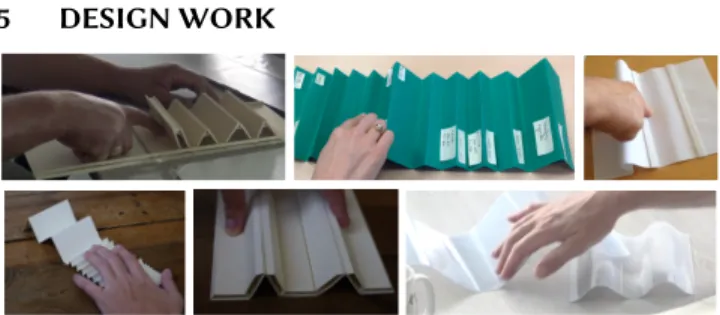 Figure 2. Cardboard or plastic models and low-fi prototypes. 