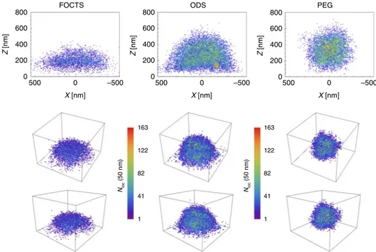 Fig. 5 Adsorbed pNIPAM microgels on surface-functionalized glass imaged with three-dimensional dSTORM 103 