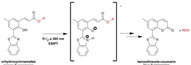 Figure 5: Principle of uncaging report using pro-fluorescent PPGs 