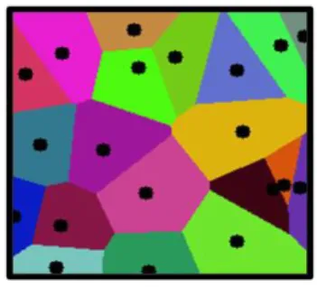 Fig. 1.  The Voronoi diagram cells 