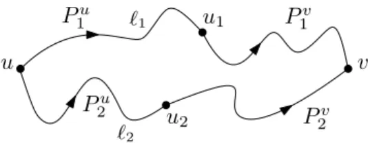 Figure 4 Illustration of the vertices and paths described in Lemma 12.