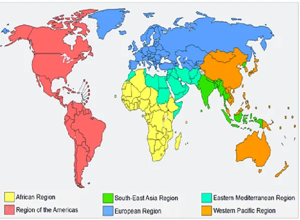 Abbildung 4: Die WHO-Regionen 