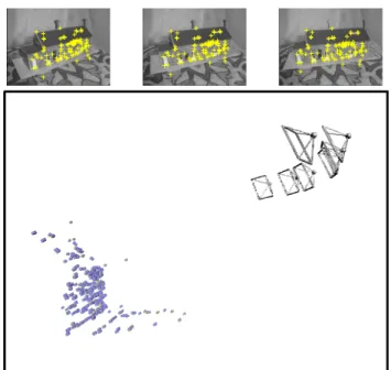 Figure 5. (3D interactive graphic) We ran the dual self-calibration linear algorithm from the publicly available “Model House” image sequence ( www.robots.ox.ac.uk/vgg/data )