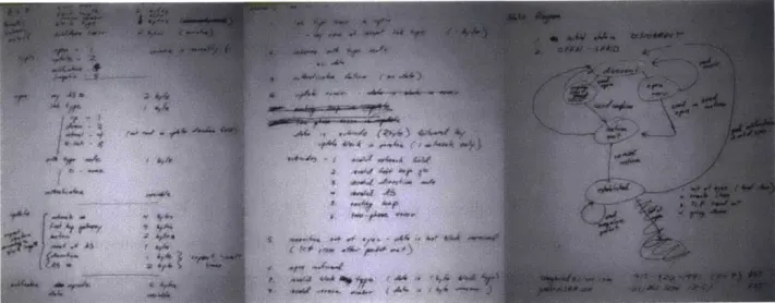 Figure  2.5  - Image  capture  of  original  BGP  design  (three  napkin  protocol)  found  on  Network Collective  Podcast  with  Toni  Li&#34;