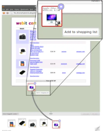 Figure 7. The “Show Webits” button helps users discover Webits that are embedded in existing page elements.