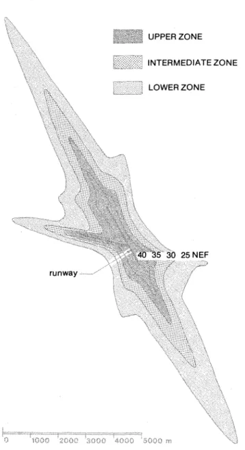 Figure 5. Noise zones where NEF contours are available 