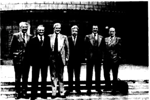 Figure 1.  The Canadian delegation at TsNNIS, Moscow.  From  left to right  -  M.S.  Wakely,  D.I