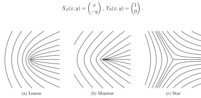 Figure 2: Integral manifolds of the proto-line-fields of Example 3.